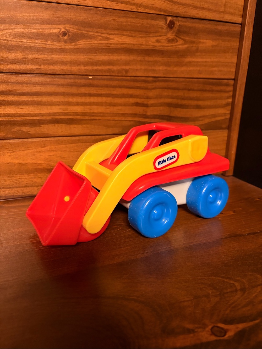Vintage little tikes Red & Yellow Front Loader Toy Truck, skid steer or bobcat